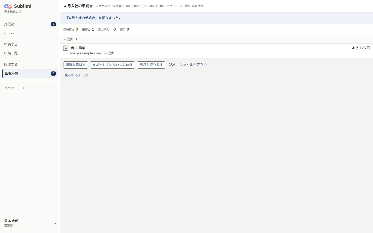 配った後の進み具合